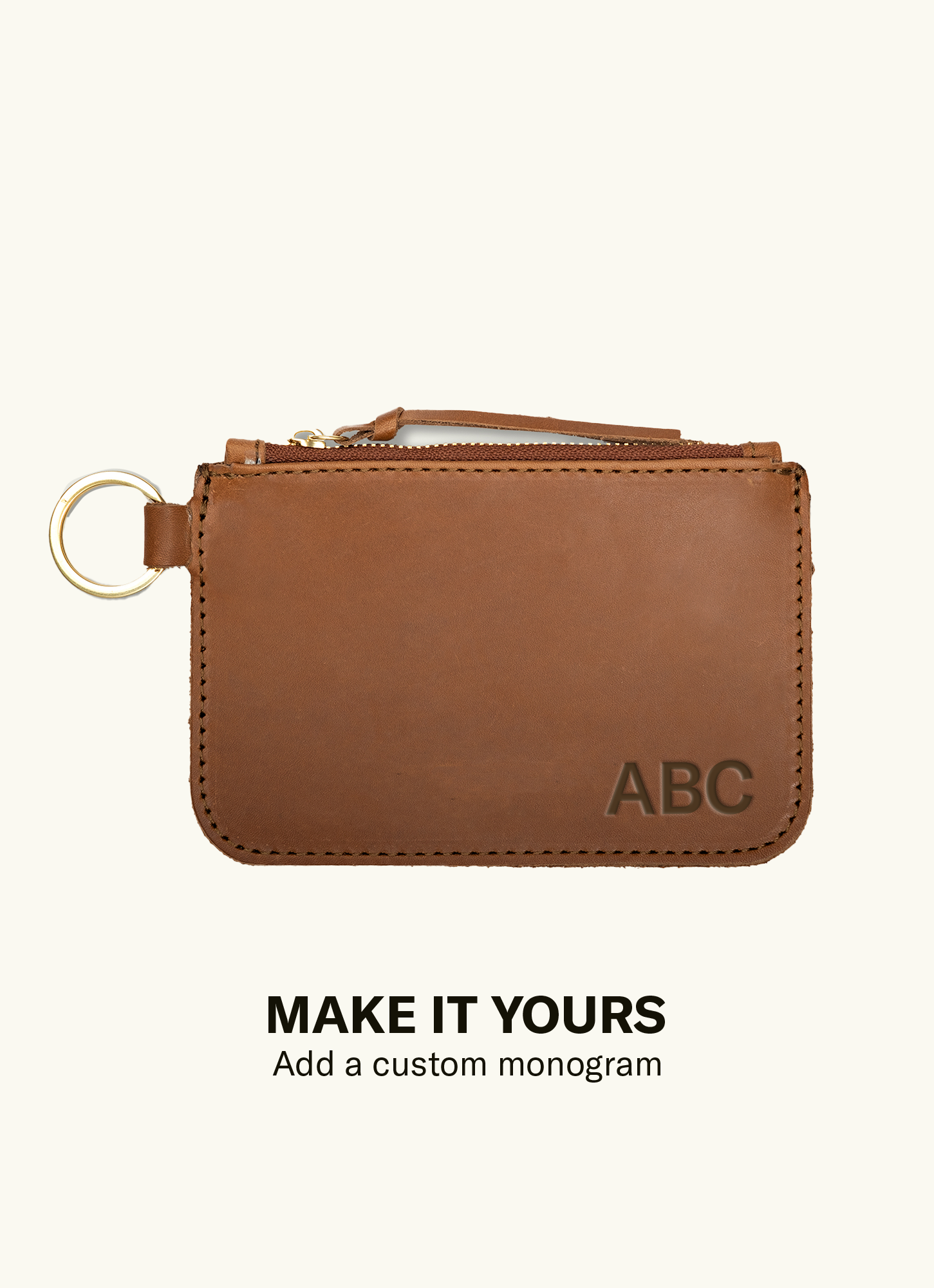 Leder Zip Key Pouch
