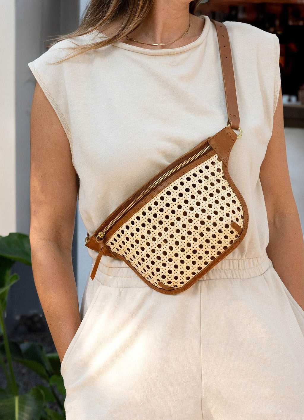 Rattan-Schleuder-Tasche