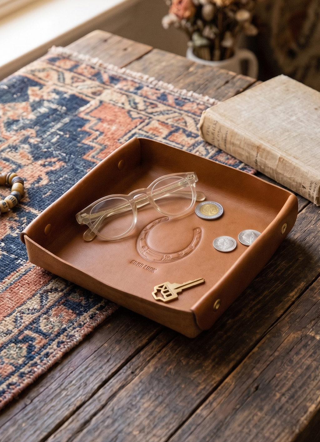 Leder Valet Tray